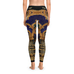 Ornate Violet Leggings Women Casual Wear Spandex Leggings Decorative Baroque Leggings Women Lounge Wear | D20225B