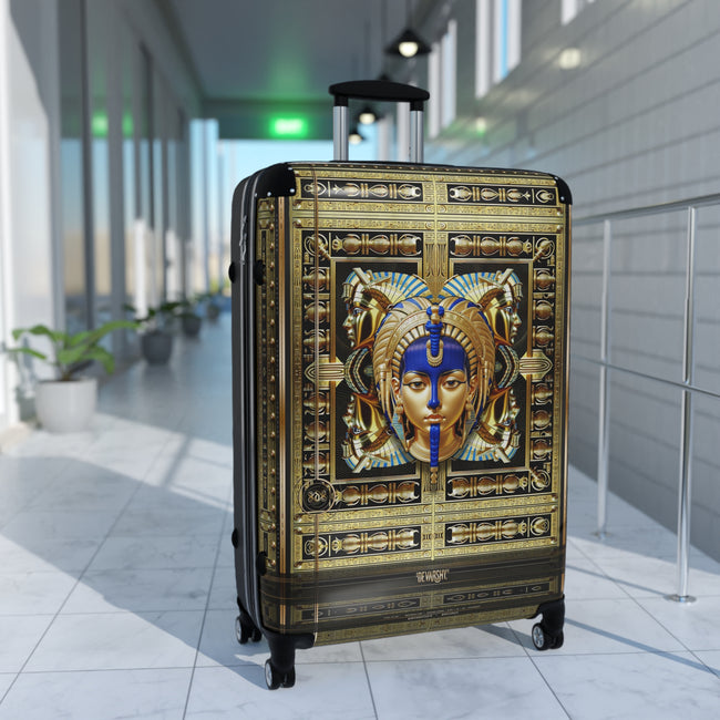 Egyptian Pharaoh Suitcase Luxury Travel Luggage Ancient Egypt Art Carry-on Suitcase Premium Hard Shell Suitcase on Wheels | D20200