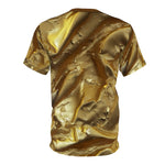Golden Unisex T-Shirt All Over Print Tee Gold Print T-Shirt Unisex Tee | X3350