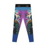 Peacock Print Leggings Women Spandex Leggings Casual Wear Leggings Women Peacock Florals Leggings Lounge Wear | 10408