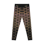 Purple Hexagon Leggings Women Geometric Print Leggings Sports Wear Spandex Leggings Women Lounge Wear | D20053