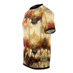 Japanese Art T-Shirt Unisex All Over Print Tee Decorative Floral T-Shirt Oriental Art Unisex T-Shirt | D20128