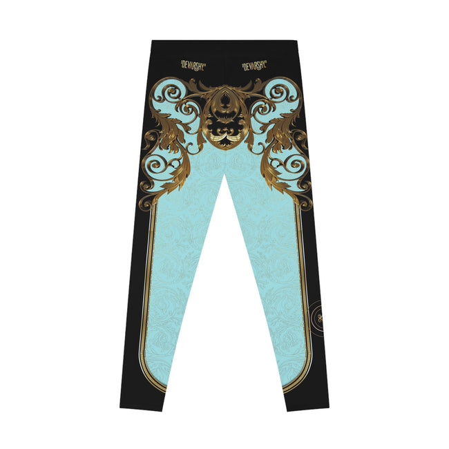 Aqua Baroque Leggings Women Decorative Leggings Spandex Casual Leggings Best Gift Women Lounge Wear | 104922