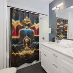 Buddha Bliss Shower Curtain Spiritual Art Curtain For Bathroom | D20188