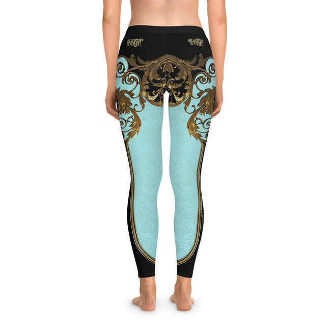 Aqua Baroque Leggings Women Decorative Leggings Spandex Casual Leggings Best Gift Women Lounge Wear | 104922