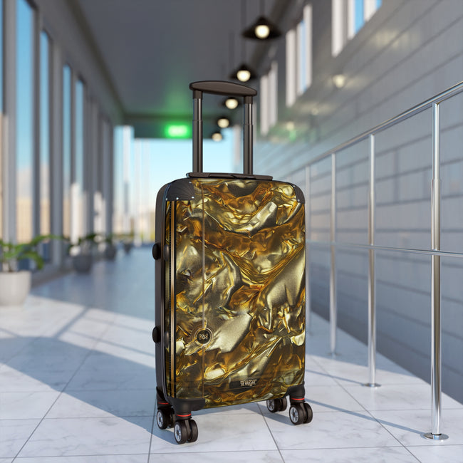 Gold Effect Suitcase Grunge Gold Travel Luggage Luxury Carry-on Suitcase Premium Hard Shell Suitcase | X3337