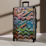 Nippon Chevron Suitcase Waterpark Art Luggage Carry-on Suitcase Premium Hard Shell Wheels Suitcase | D20208