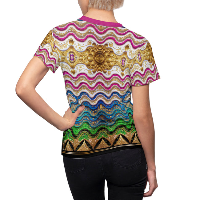 Zigzag Unisex T-Shirt All Over Print Tee Colorful Chevron Unisex T-Shirt | D20219
