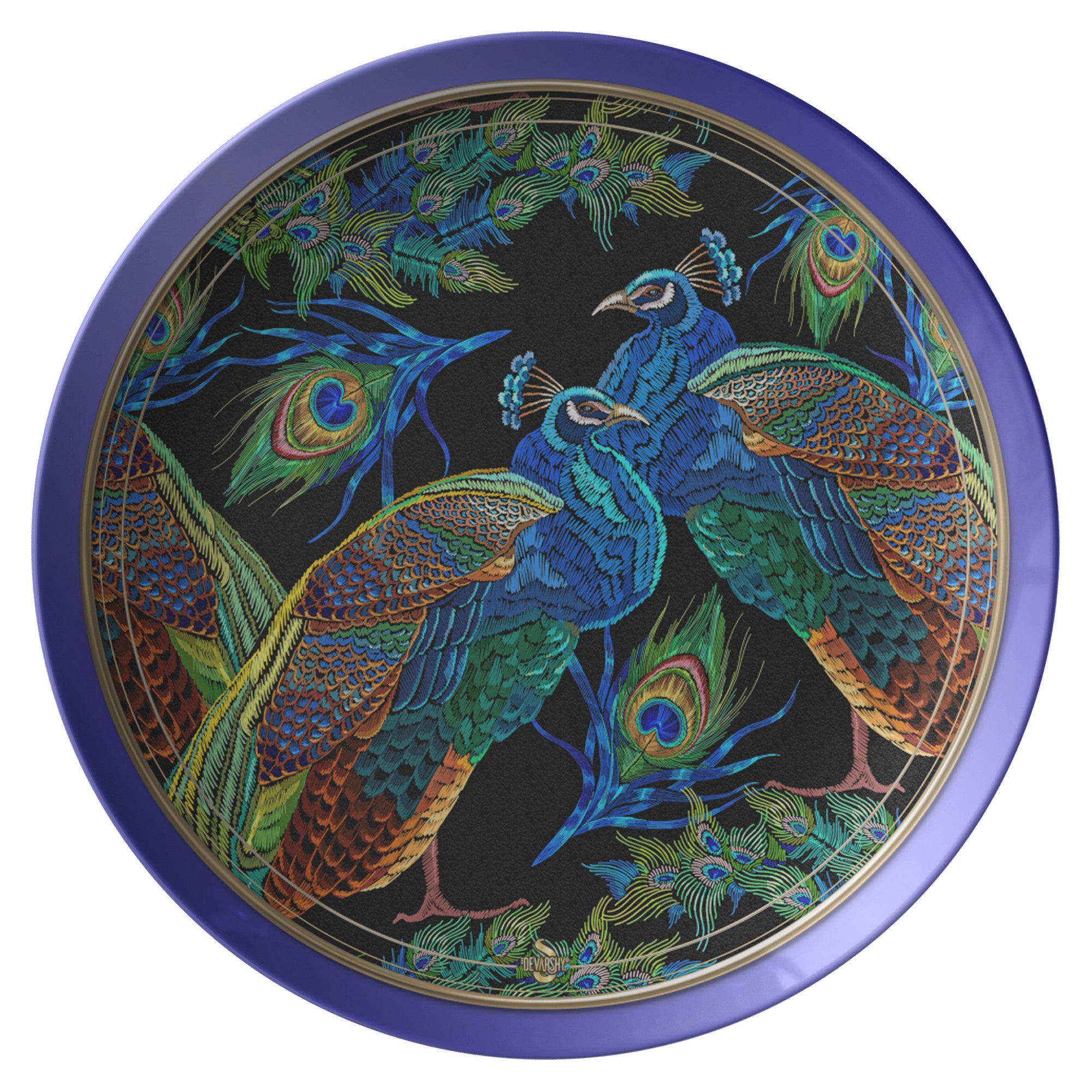 Blue Peacock print plate 10" Printed Dinner Plate Microwave safe kitchenware Festival Gift perfect gift for wife