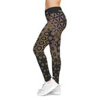 Purple Hexagon Leggings Women Geometric Print Leggings Sports Wear Spandex Leggings Women Lounge Wear | D20053