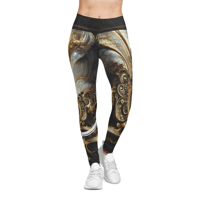 Majestique Leggings Women Baroque Leggings Lounge Wear Spandex Leggings Casual Wear Leggings | D20120