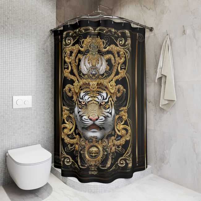 Baroque Tiger Shower Curtain Animal Print Curtain Bathroom Curtain | D20122