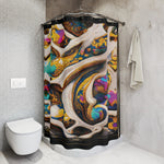 Spectrum Serenity Shower Curtain Abstract Art Curtain For Bathroom | D20195