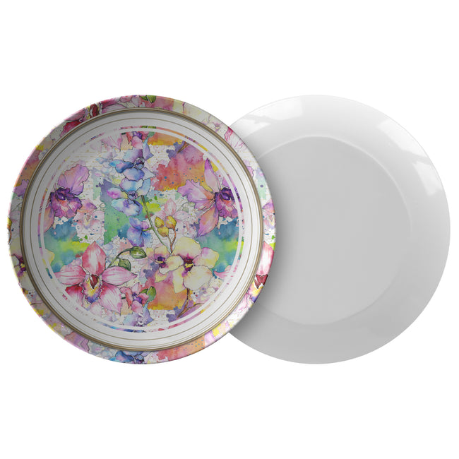 Hand Drawn Floral Plate | Microwave/ Dishwasher Safe ThermoSāf Plates | RB0091