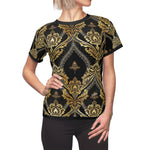 Gold Damask T-Shirt Unisex Tee All Over Print T-Shirt Gold Damask Tee Unisex T-Shirt | 075