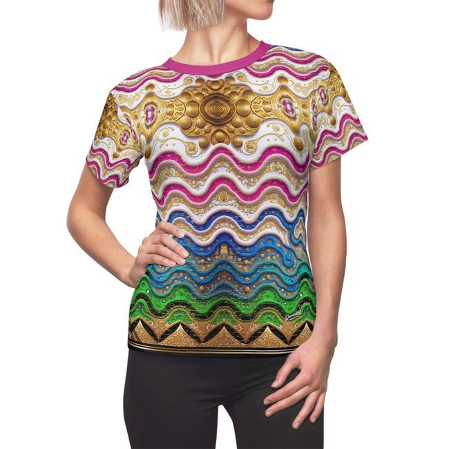 Zigzag Unisex T-Shirt All Over Print Tee Colorful Chevron Unisex T-Shirt | D20219