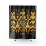 Yellow Gold Shower Curtain Decorative Baroque Curtain Bathroom Curtain | D20123