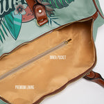 Pashmina Print PU Leather Bag Paisley Travel Bag Faux Leather Luggage Paisley Duffle Bag Travel Luggage | D20113