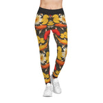 Koi Fish Leggings Women Spandex Leggings Fish and Florals Leggings Casual Wear Women Leggings Lounge Wear | D20017