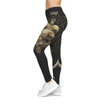 Black Leggings Baroque Angel Leggings Casual Wear Women Leggings Lounge Wear Spandex Leggings Women Bottom Wear | D20113