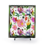 Florals Shower Curtain Floral Print Curtain Bathroom Curtain | 10083B