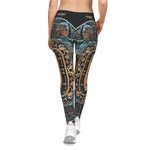 Baroque Leggings Women Spandex Leggings Casual Wear Decorative Prints Leggings Women Lounge Wear | X3476