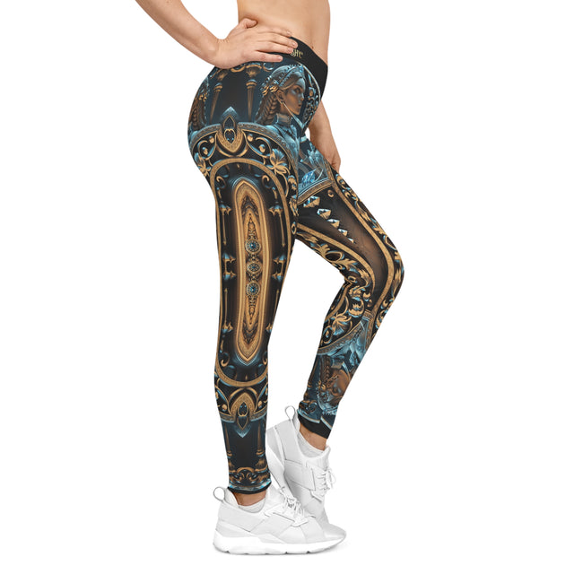 Baroque Leggings Women Spandex Leggings Casual Wear Decorative Prints Leggings Women Lounge Wear | X3476