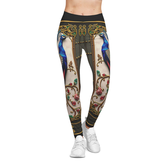 Peacock Leggings Women Casual Wear Peacock Print Leggings Best Gift For Peacock Lovers Spandex Leggings | X3505