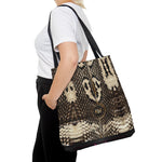 Cobra Print Tote Bag Canvas Handbag Snake Print Bag Cobra Skin Tote Bag in 3 Sizes | 11223