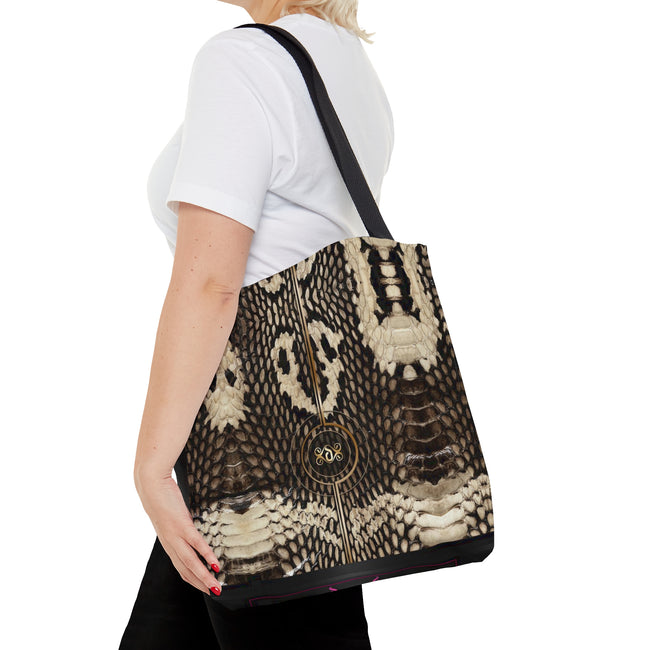 Cobra Print Tote Bag Canvas Handbag Snake Print Bag Cobra Skin Tote Bag in 3 Sizes | 11223