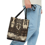 Cobra Print Tote Bag Canvas Handbag Snake Print Bag Cobra Skin Tote Bag in 3 Sizes | 11223