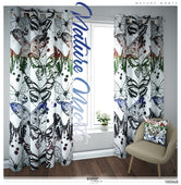 Painted Butterflies PREMIUM Curtain Panel. Available on 12 Fabrics. Made to Order. 10006B