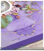 Lavender Floral Area Rug, Available in 3 sizes | 10008D