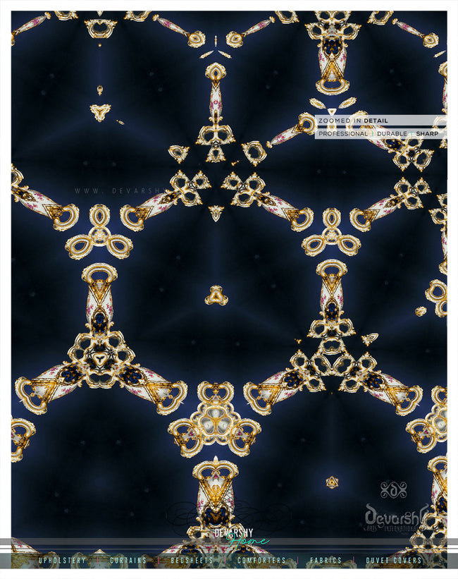 Ornamental Abstract Print PREMIUM Curtain Panel, Available on 12 Fabrics, Sheer & Heavy. Made to Order. 100172