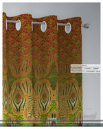 Yellow Baroque Ornate PREMIUM Curtain Panel. Available on 12 Fabrics. Heavy & Sheer. 100219