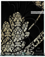 Luxurious Black Damask PREMIUM Curtain Panel. Available on 12 Fabrics. Heavy & Sheer. 100256