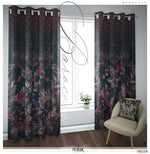 Luxurious Dark Damask PREMIUM Curtain Panel. Available on 12 Fabrics. Made to Order. 100258