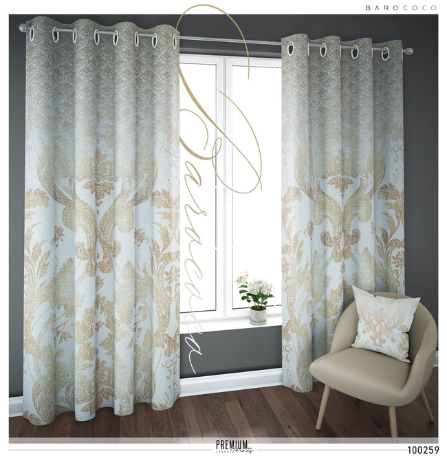 Exquisite White Damask PREMIUM Curtain Panel. Available on 12 Fabrics. Made to Order. 100259