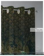 Teal Luxurious Damask PREMIUM Curtain Panel. Available on 12 Fabrics. Made to Order. 100262