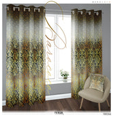 Gradient Gold Damask PREMIUM Curtain Panel. Available on 12 Fabrics. Made to Order. 100266