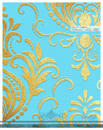 Aqua Damask PREMIUM Curtain Panel. Available on 12 Fabrics. Made to Order. 100273