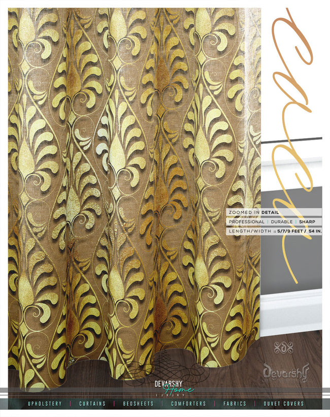 Decorative Damask PREMIUM Curtain Panel. 12 Fabric Options. Made to Order. Heavy And Sheer.  100275