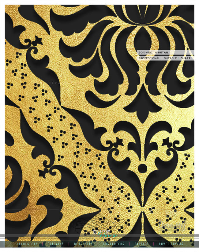 Golden Damask Curtain Panel. 12 Fabric Options. Made to Order. Heavy And Sheer. 100282