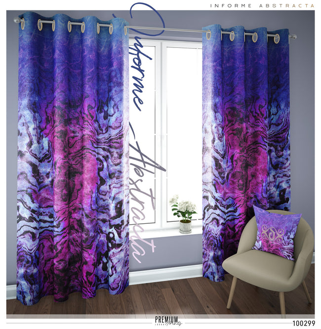 Flowing River Of Colors PREMIUM Curtain Panel. Available on 12 Fabrics. Made to Order. 100299