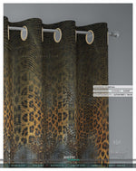 Baroque Leopard Print Curtain Panel. 12 Fabric Options. Made to Order. Heavy And Sheer. 100315
