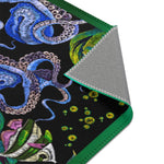 Green Octopus Area Rug, Available in 3 sizes | D20028