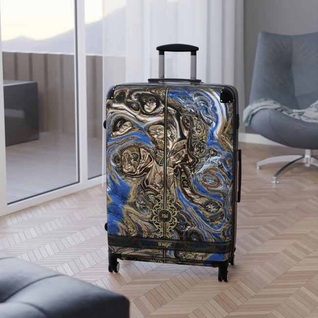 Deluge II Hard Shell Suitcase 3 Sizes Carry-on Suitcase Pour Painting Luggage Travel Suitcase | D20117B