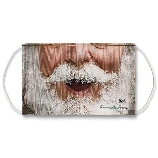 Ho Ho Ho Santa Claus Face Mask With Filter And Nose - 90028