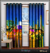 The Vibrant Life Of a Cityscape Premium Blackout Curtain Panels, 2 Pcs - 1495