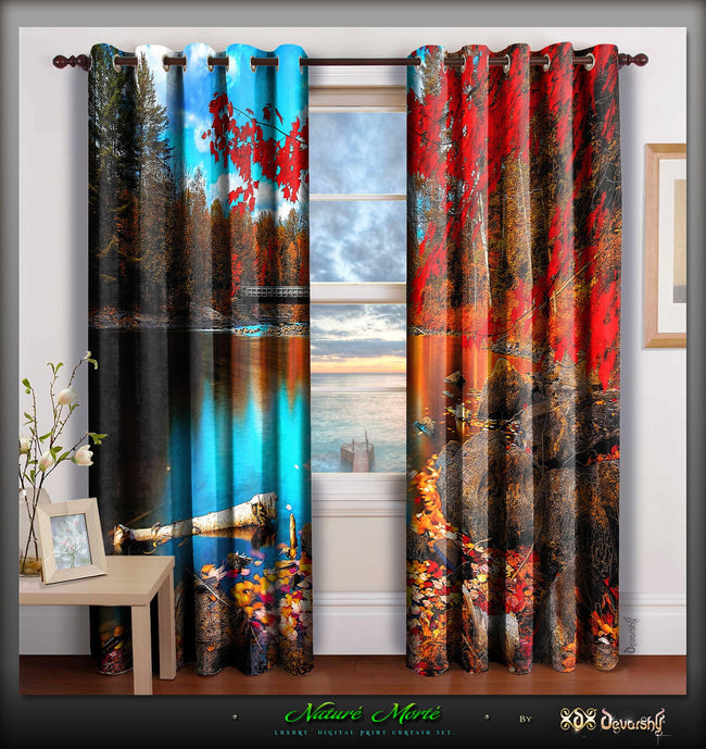 Devarshy Designer Home Furnishings Digital Print Room Door Curtain Set - 1076 , Home Decor - DEVARSHY, DEVARSHY
 - 1